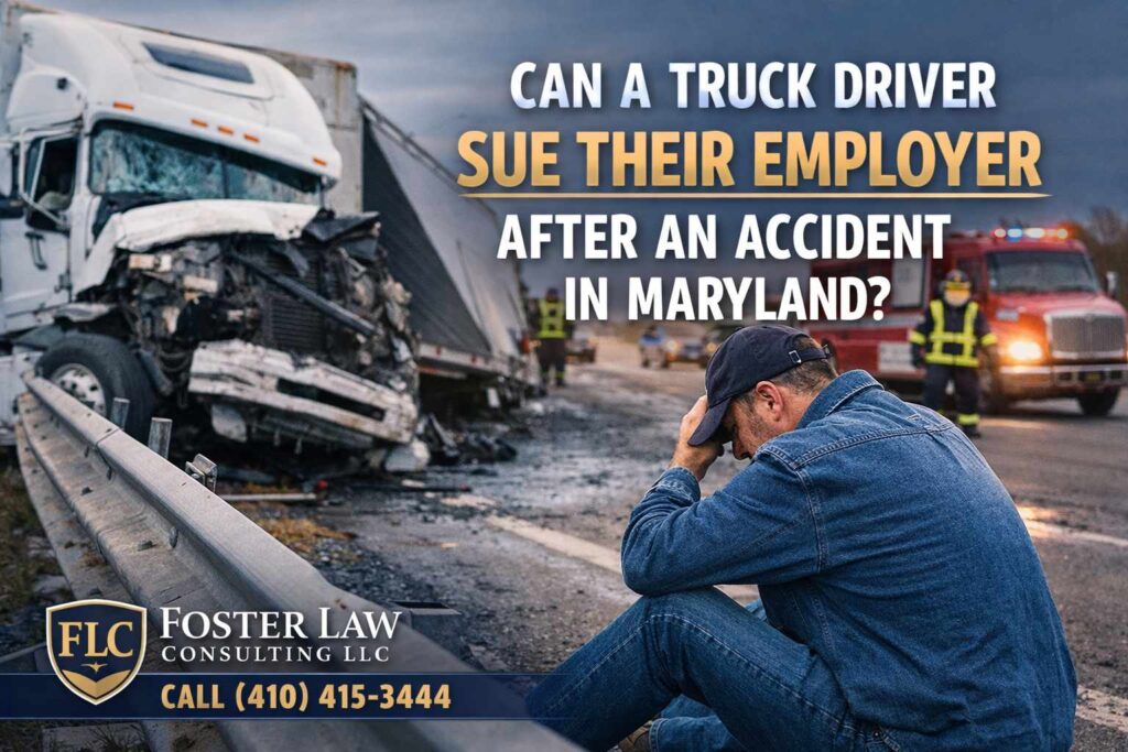 Can a truck driver sue their employer in Maryland